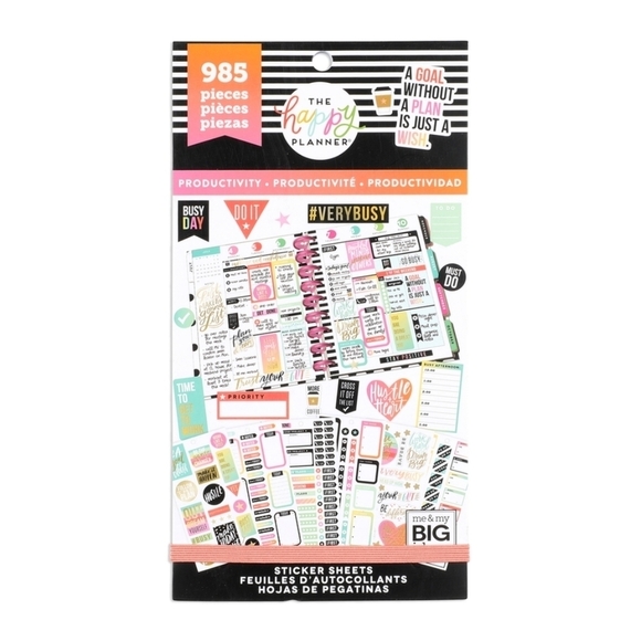 The Happy Planner Other - The Happy Planner Value Pack Stickers;  PRODUCTIVITY NWOT